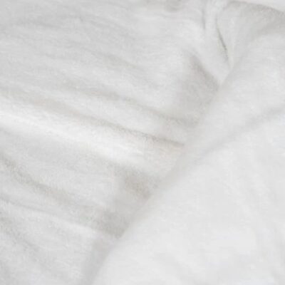 Teddy dekbedovertrek 1 persoons - 140x220 cm - kleur wit