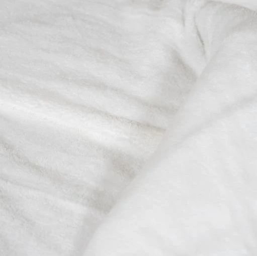 Teddy dekbedovertrek 2 persoons in wit