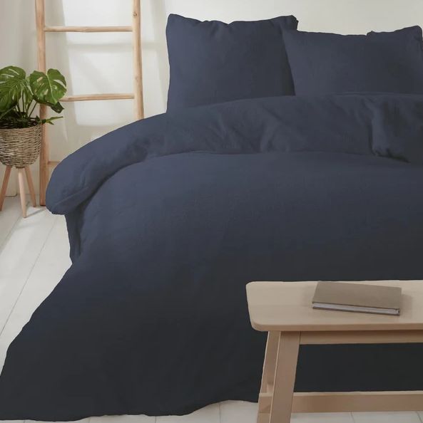 Teddy fleece dekbedovertrek - 2 persoons - blauw