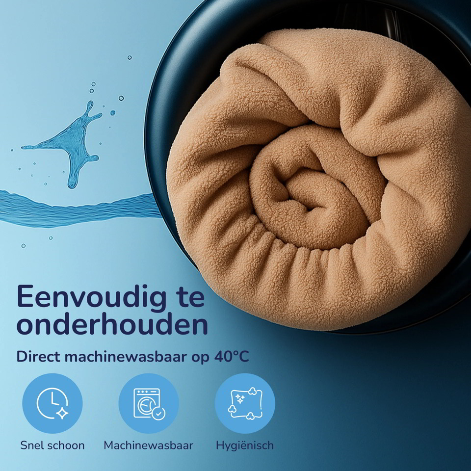 Teddy fleece hoeslaken bruin