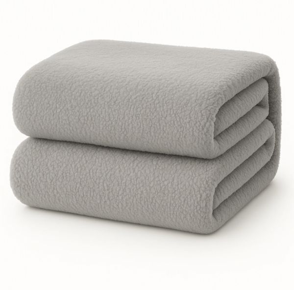 Teddy hoeslaken 1 persoons - 90x200 cm - grijs