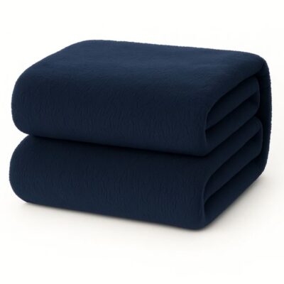 Teddy hoeslaken 2 persoons - blauw