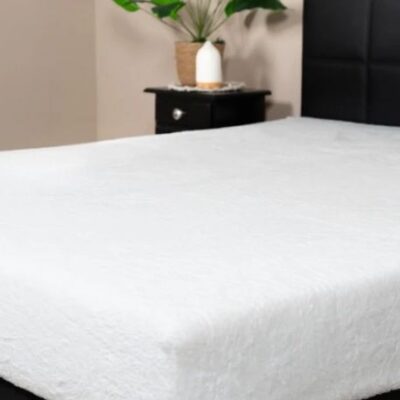 Teddy hoeslaken 2 persoons - wit