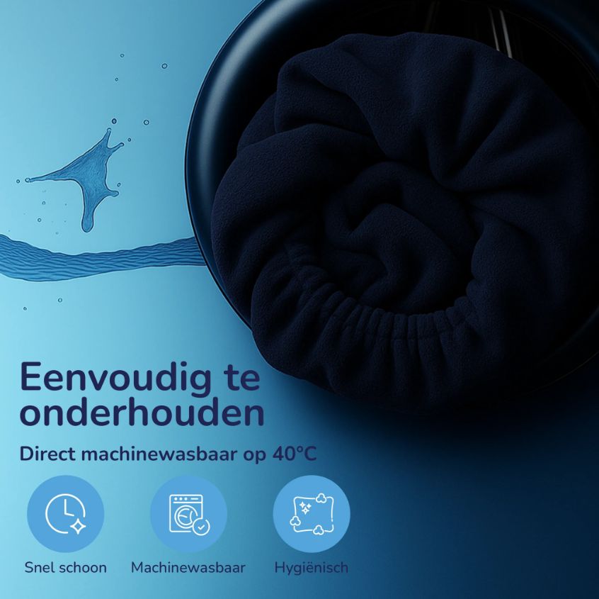 Teddy hoeslaken blauw - Hygiënisch schoon