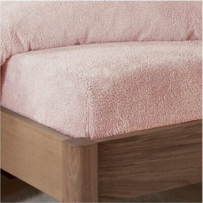 Teddy hoeslaken roze