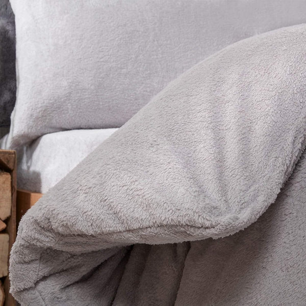 Teddy dekbedovertrek met teddy aan beide kanten