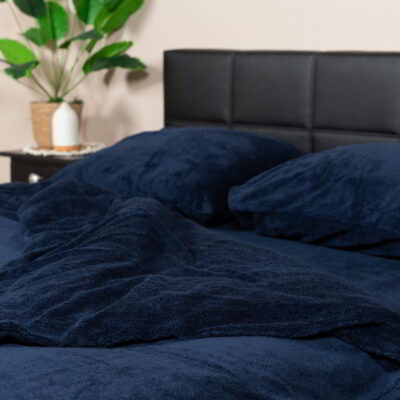 Teddy dekbedovertrek blauw